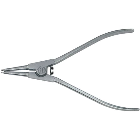 Circlip Plier,outside,SizeA 3 L.210mm Tool Tip-d.2,3mm Head Mattchrome Plated Handles